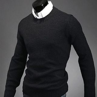 Mens Casual Fashion Crewneck Sweater