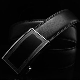 Mens Genuine Leather Automatic Buckle Belt
