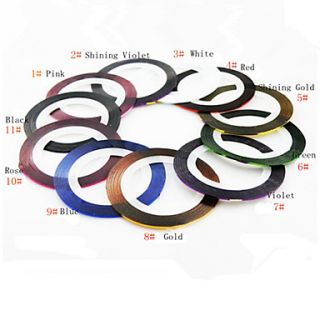 1PCS Striping Tape Line Nail Art Decoration Sticker(11 Color,Assorted Colors)