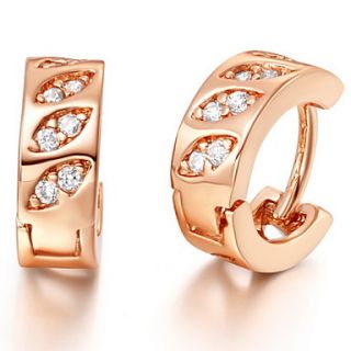 Simple Silver And Gold Plated With Cubic Zircon Womens Earring(More Colors)