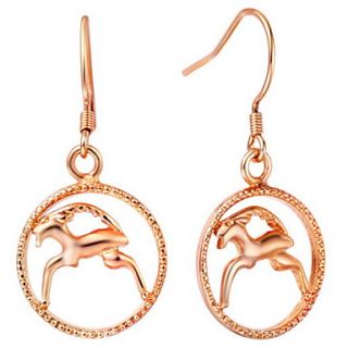 Fashion Silver And Gold Plated With Capricorn Drop Womens Earring(More Colors)
