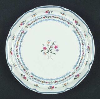 International Calico Dinner Plate, Fine China Dinnerware   Multifloral Bands & S