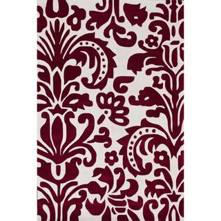 Nuloom Hand tufted Pino Tribal Damask Red Rug (36 X 56)