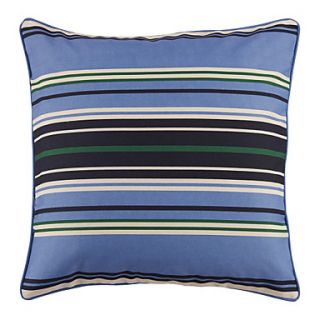Modern Classic Cold Colors Blue Stripe Waterproof And Oil Proof Decorative Pillow With Insert