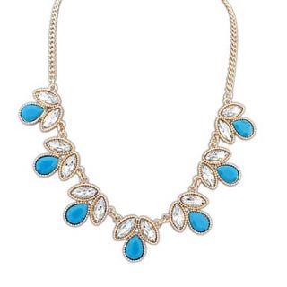 European and America Cute Style (Drops) Acrylic Alloy Chain Statement Necklace (More Color) (1 pc)