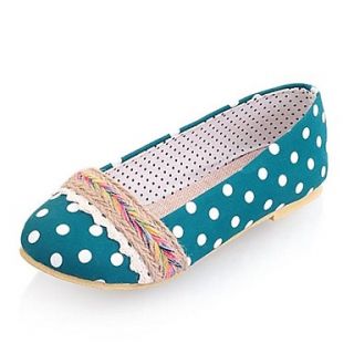 Cotton Womens Flat Heel Comfort Flats With Polka Dot Shoes(More Colors)