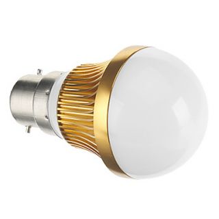 B22 3W COB 128LM 2736K Warm White Light LED Globe Bulb  Golden (95 265V)