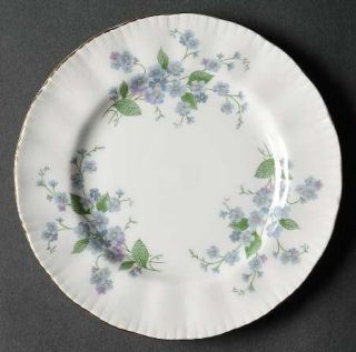 Paragon Forget Me Not Bread & Butter Plate, Fine China Dinnerware   Blue & Purpl