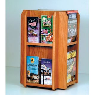 Wooden Mallet Countertop Eight Pocket Rotary Literature Display LM8 TTLO / LM