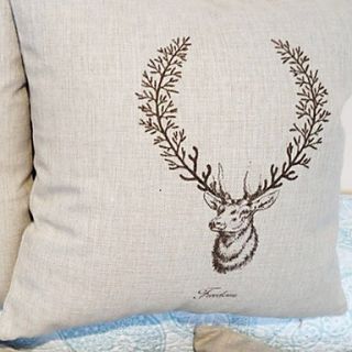 Graceful Sika deer Pattern Decorative Pillow With Insert