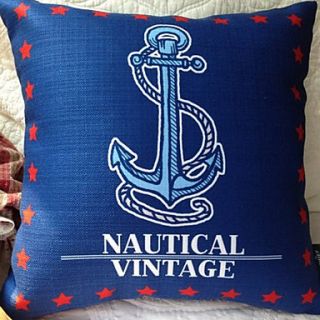 Cute Cartoon Anchor Pattern Decorative Pillow With Insert