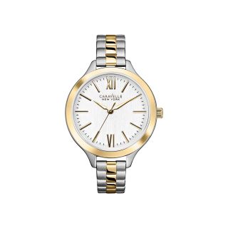 Caravelle New York Womens Two Tone Bracelet Watch