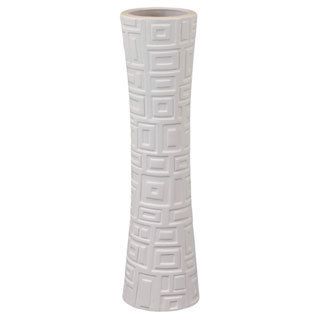 White Ceramic Vase (WhiteDimensions 18 inches high x 5.5 inches wide  CeramicColor WhiteDimensions 18 inches high x 5.5 inches wide )
