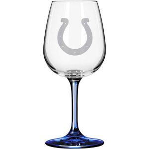 Indianapolis Colts Boelter Brands Satin Etch Wine Glass