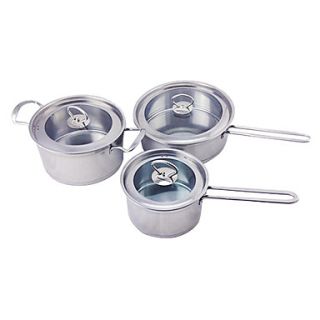 6 Piece Stainless Steel Cookware Set, 5.7 QT Sauce Pan/ 8.6 QT Stock Pot/9 QT Saute Pan