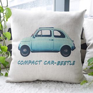 Lovely Red and Blue Beetle Car Decorative Pillow Cover