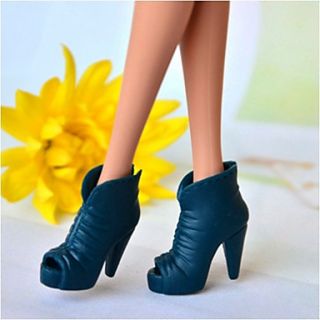 Barbie Doll Cool Girl Naval Blue High heeled Ankle Boots
