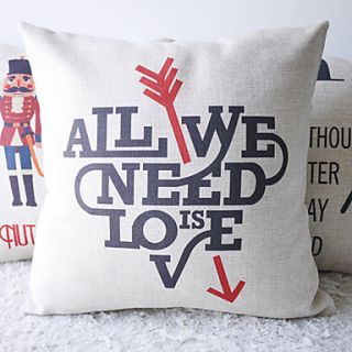 Modern We Need Love Decorative Pillow Cover