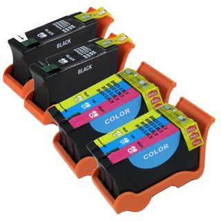 Dell Series 21 (y498d / Y499d) Black And Color Compatible Ink Cartridge Set (remanufactured) (pack Of 4) (Black+ColorPrint yield 170 pages at 5 percent coverageNon refillableModel NL 2x Dell 21 BK+Color SetPack of Four (4)Warning California residents 