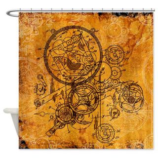  Clockwork Collage Shower Curtain  Use code FREECART at Checkout