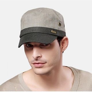 Cotton Hemp Mixed Military Hat for Men