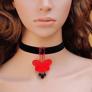 Handmade Bloody Butterfly Pattern Vampire Queen Gothic Lolita Necklace