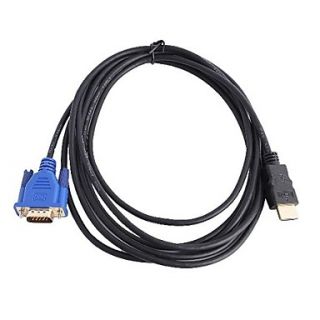 HDMI Male to VGA Male Cable (Supported Device) for Home Theater (3 m)