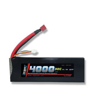 DLG 11.1V 3S 4000mAh 30C Li Po Battery(T Plug)