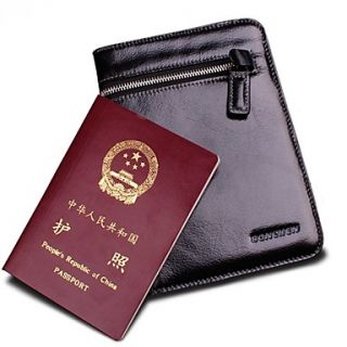 MenS Leather Passport Holder Business Card Id Holders