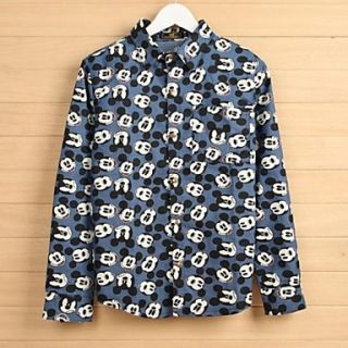 Mens Han Edition Elephant Long sleeve Shirt