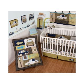 Sumersault Classic Cars 4 pc. Baby Bedding, Green/Blue/Brown, Boys