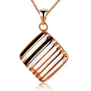 Vintage Square Shape Alloy Womens Necklace(1 Pc)(Gold,Silver)