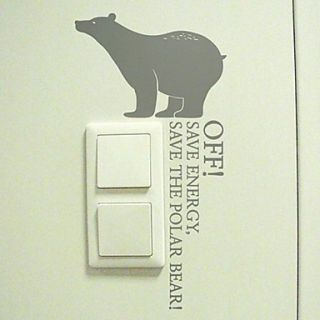 Animals Polar Bear Switch Sticker Wall Stickers