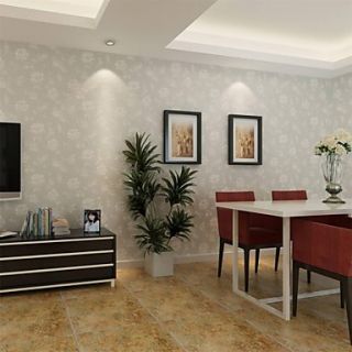 Contemporary Floral Formaldehyde Non Woven Wallpaper