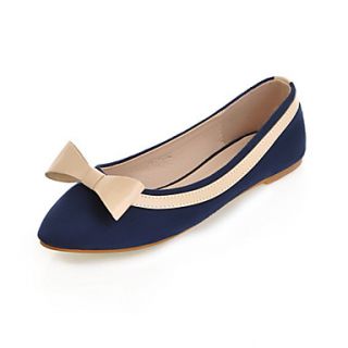 Leatherette Womens Flat Heel Comfort Flats Shoes With Bowknot (More Colors)
