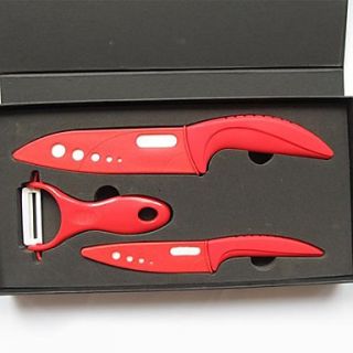 3 Pieces Ceramic Knife Set with Covers, 4 Paring Knife 6 Chef Knife with Covers and Peeler with Gift Box