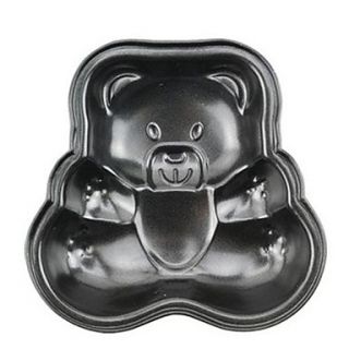 Cartoon Bear Shape Muffin Cupcake Pans and Tart Pans, 3 Pieces per Set, Non sticked Coated