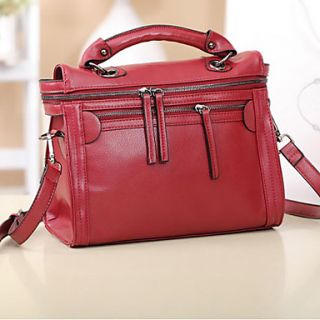 POLO Womens Simple Matte Genuine Leather Stitching Bag(Screen Color)