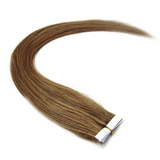 20Inch Remy Straight Tape In Hair Extensions 50g/20pcs More Light Colors