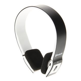 8086 Bluetooth Headset Music On ear Earphone for Iphone Ipad Computer (Black)