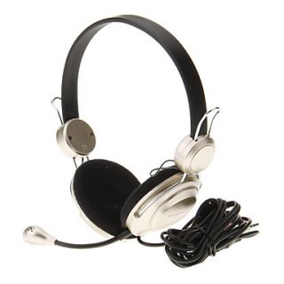 625 3.5mm Stereo High Quality On ear Headphone Headset with Mic for Computer(Gold)