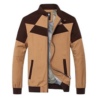 Stitching Fashion Jacket Collar Thin Mens Cotton