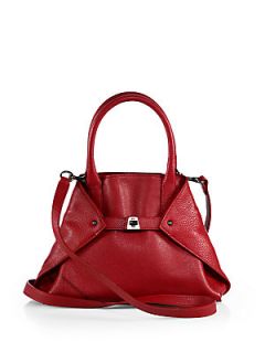 Akris Ai Mini Top Handle Bag   Crimson