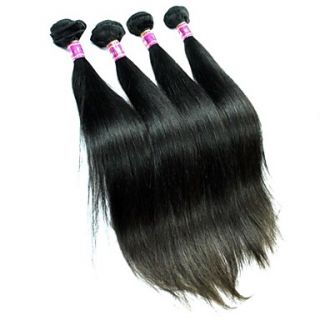 14Inch Brazilian Virgin Remy Hair Extension 100% Raw Human Hair Straight Natural Color