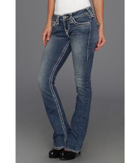 True Religion Becky Bootcut Contrast Seal Super T in Dewey Ave Womens Jeans (Blue)