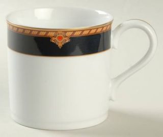 Wedgwood Southbury Mug, Fine China Dinnerware   Navy Marbleized Rim, Gold Trim