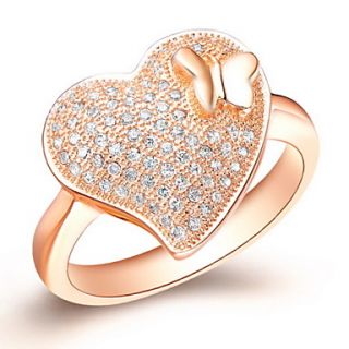 Sweet Sliver Or Gold With Cubic Zirconia Tear Womens Ring(1 Pc)