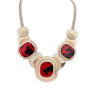Womens European and America Fashion Acrylic Bead Alloy Statement Necklace (More Color) (1 pc)