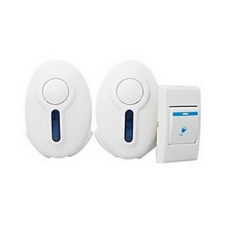 1 to 2 Wireless Digital Electronic Door Chime (White)