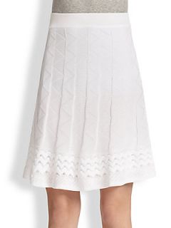 M Missoni Patterned Knit Skirt   White